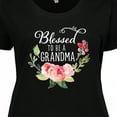 thumbnail image 4 of Inktastic Blessed to Be a Grandma with Flowers Women's Plus Size T-Shirt, 4 of 5