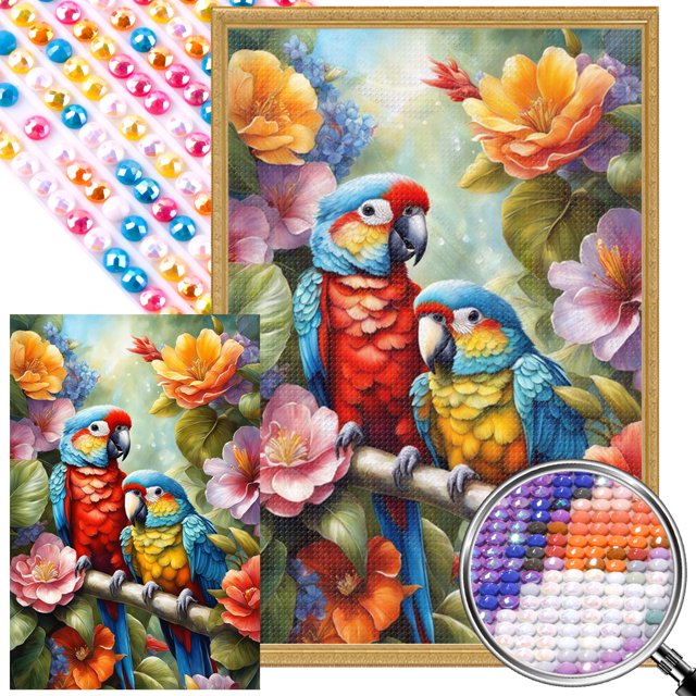 AB Parcial 5D DIY Artística Loro Taladro 45x65cm