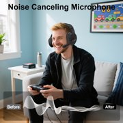 Gaming Headset Fit for PC & Gaming Consoles PS5, PS4, Xbox Series X | S, Xbox ONE, Switch, Stereo Sound Wired Headphones with Noise Cancelling Mic & in-Line Control