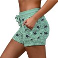 thumbnail image 1 of Leisure Sports Mid-Waist Elastic Shorts Women Summer Casual Stripe Star Pattern, 1 of 3