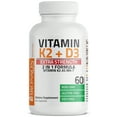 thumbnail image 2 of Bronson Vitamin K2 (MK7) with D3 Extra Strength Bone and Heart Health Non GMO & Gluten Free Formula - Easy to Swallow, 60 Capsules, 2 of 4