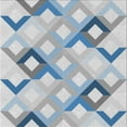 thumbnail image 1 of Ahgly Company Machine Washable Indoor Square Transitional Slate Blue Grey Blue Area Rugs, 4' Square, 1 of 7