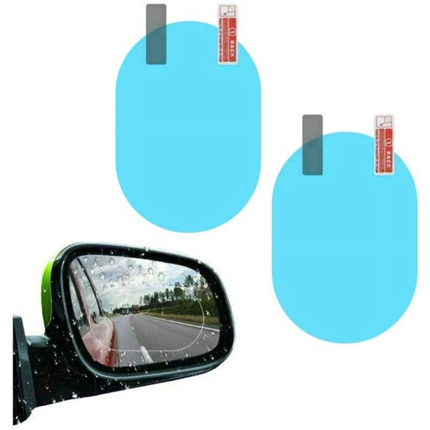 Película para espejo retrovisor, 4 piezas Película protectora para espejo retrovisor de automóvil Película redonda ajustable 360 para espejo retrovisor de automóvil para automóviles, camiones, furgone