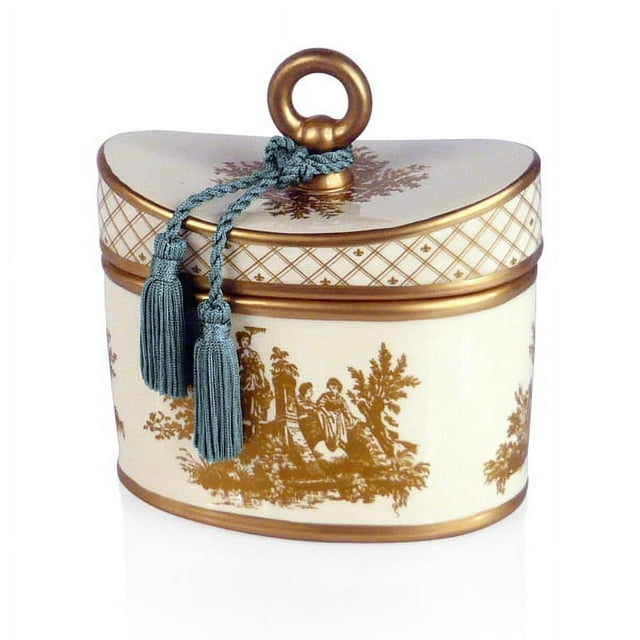 Seda France Classic Toile 2-Wick Candle Ceramic French Tulip 22oz(Cream)