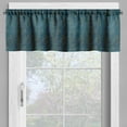 thumbnail image 2 of Ambesonne Leaves Window Valance, Little Buds on Branches, 54" X 18", Dark Blue Green Yellow, 2 of 5