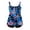 Blue1, variant on Women Plus Size Swim Tops Plus Size Tankini Swim Top Swimwear With Supportive Underwire And Adjustable Straps Purple4 XXXL
