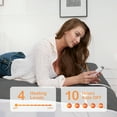 thumbnail image 6 of GONUES Heated Mattress Pad Queen Size 60"x80", Soft Coral Fleece Bed Warmer with Dual Control, 10-Hour Auto-off & 4 Heat Settings, Fast Heating, Machine Washable, Gray, 6 of 9