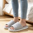 thumbnail image 5 of CHICVOMEY Slippers for Women Cozy Soft Lightweight Slip-On House Slippers Linen Cotton House Shoes with Memory Foam for Bedroom Indoor Slippers, 5 of 9