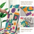 thumbnail image 5 of Yayeee 2 Pack Dining Chair Covers Stretch Parson Chairs Slipcovers Seat Protector, Purple Geometric, 5 of 6