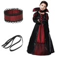 thumbnail image 1 of Disfraz de Halloween para niñas, disfraz de vampiro, disfraz de vampiro para niños, trajes de Cosplay, 1 of 3