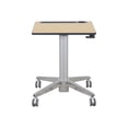 thumbnail image 1 of Ergotron - Sit/standing desk - mobile - rectangular with contoured corners - gray, maple, 1 of 11