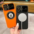 thumbnail image 6 of for iPhone 11 Pro Max Case 6.5" 2019, Large Viewport Design, Hard PC Built-in Luxury Camera Lens Protector Full Protection Phone Cover with Magsafe for Women Girls Boy Men, Orange, 6 of 14
