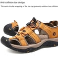 thumbnail image 5 of Men's Leather Sandals Beach Nonslip Summer Outdoor Sport Hiking Closed Toe Shoes, 5 of 8