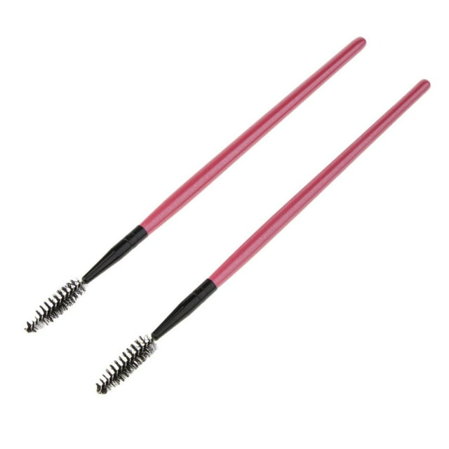 2 Piezas Rímel Nylon Reutilizables Shamjiam Cepillo Extensión Pestañas Roja