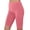 Pink, variant on Aboser Ribbed Knit Biker Shorts for Women Above the Knee Bermuda Shorts Tummy Control Yoga Cycling Shorts Athletic High Waisted Butt Lifting Shorts