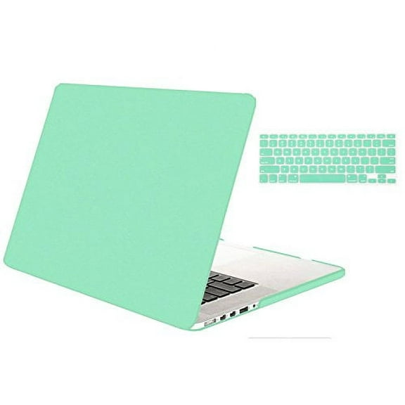 Mosiso Retina 15-Inch 2 in 1 Soft-Touch Plastic Hard Case and Keyboard Cover for MacBook Pro 15.4" with Retina Display (Model: A1398), Green