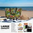 thumbnail image 5 of Balery Hawaiian Culture Symbols 1 Beach Travel Bag - Water-Resistant, Large Capacity Lightweight Tote with 7 Pockets for Women and Men - Perfect for Beach, Pool, Gym, and Travel, 5 of 7