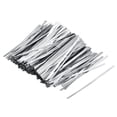 thumbnail image 1 of Uxcell 800Pack 4 Inches Metallic Twist Ties Decorative Ties for Candy Bag, Silver, 1 of 1