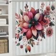 thumbnail image 6 of WERPE Durable and Washable Wildflowers Floral Botanical Floral Printed Waterproof Shower Curtain Multiple Sizes White, 6 of 7