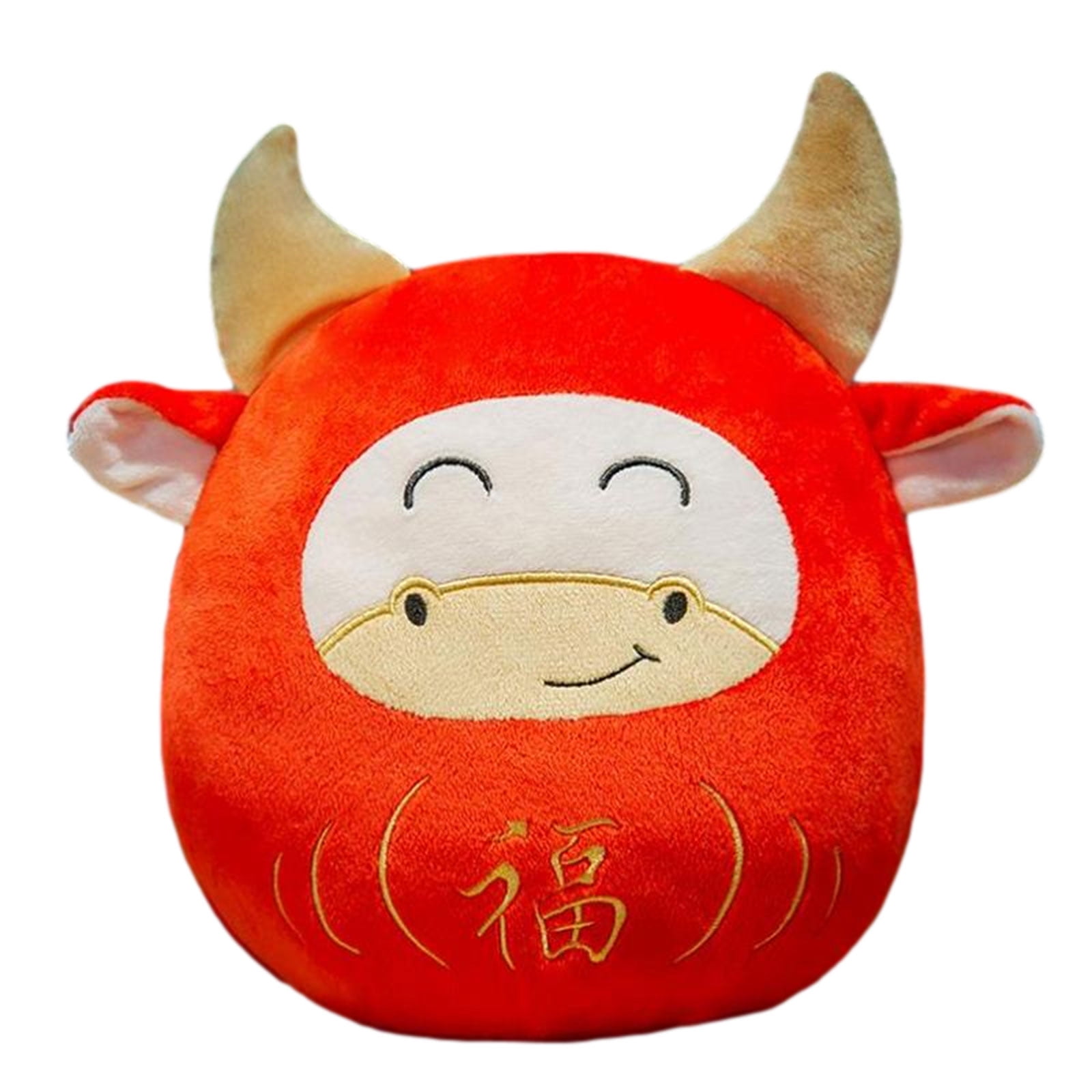 Cushion Plush Doll Toy New Year Soft Gift Creative Stuffed Pillow Chinese Bull 