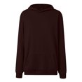 thumbnail image 5 of zaveiop Hoodies for Teen Girls Youth Long Sleeve Oversized Hooded Sweatshirts Cute Trendy Plain Preppy Pullover Tops Fall Clothes (Z2-Coffee, 4XL), 5 of 5