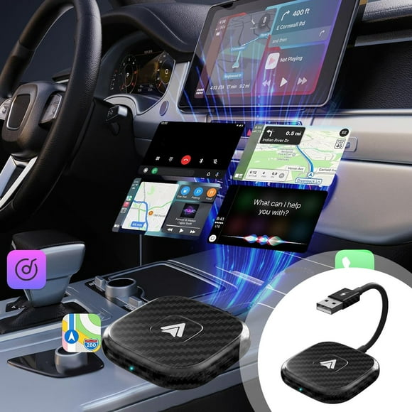 Qiopertar Clearance Free Shipping Android Auto Diamond Carbon Fiber Suitable For Android Phone Car Play Wired To Wireless Intelligent AIBOX Box Car Phone Car Adapter