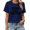 4-Blue, variant on UNISHE Women's Navy Blue Song Lyrics Graphic Short Sleeve T-Shirt Oversized Fit Top