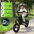 thumbnail image 4 of Wisairt 36V Kids Electric Dirt Bike, 15.5 mph High-Speed Electric Motorcycle Ride on Dirt Bike for Kids Aged 5-10, 133 lbs Max Load, 10-mile Range, Waterproof Seat, Twist Grip Throttle, Green, 4 of 10