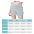 thumbnail image 5 of Pantalones cortos para correr para mujer, pantalones cortos de yoga de entrenamiento atlético de secado rápido de talle alto con bolsillo trasero con cremallera, 5 of 5
