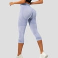 thumbnail image 2 of UOCUFY Capri Leggings Anti Cellulite 3D Resistance Band Leggings for Women Compression Tummy Control Butt Lifting Yoga Pants (Light Purple, XL), 2 of 5