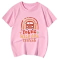 thumbnail image 4 of VOUZZA Young Wild and Three Girls T-Shirt 3rd Birthday Graphic Short Sleeve Round Neck Tee Top for Kids Summer Celebration Cotton Shirt Party Outfits, 4 of 4