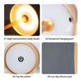 thumbnail image 4 of Inteprter Luz de mesita de noche Decoración LED Lámparas de escritorio brillantes regulables regulables recargables Iluminación de estudio de dormitorio Iluminación y accesorios Oro, 4 of 6