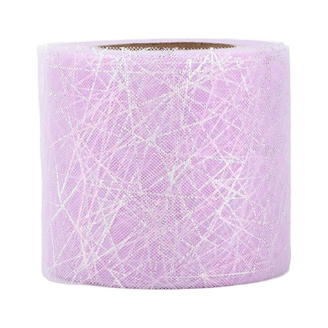 Rollo de tul Sinfonía Araña Telaraña desordenada Rollo de tul DIY Arco Tocado Material CintaPúrpura