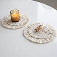 thumbnail image 4 of Ilios Innova | Paquete de 4 manteles estilo boho macramé de algodón, manteles decorativos versátiles para múltiples espacios, 25 y 35 cm de diámetro., 4 of 9