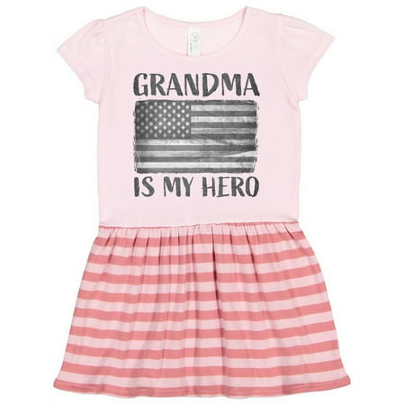 

Inktastic Grandma Is My Hero Gift Toddler Girl Dress