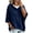 Black, variant on Women's Sweater, Hooded 3/4 Sleeve Button Front with Drawstring and Ribbed Trim, Loose Knit Casual Fall Winter Daily Wear for Women