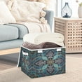 thumbnail image 5 of Storage Box With Lid 16.5x12.6x11.8In Foldable Stacked Household Storage Box Green Pattern Seamless, 5 of 7