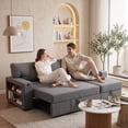 thumbnail image 2 of Sofá Cama Easy Living Porto Gris Oxford con chaise longue, almacenamiento y USB, 2 of 6