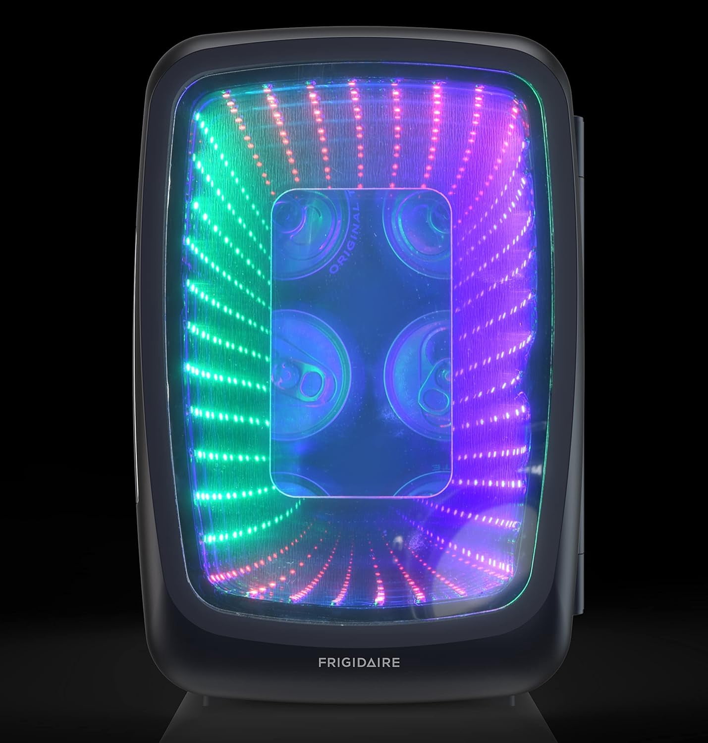 Gaming Light   Beverage Refrigerator, 6 Can, 4 Liters with LED Lights for Home Office Car