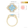 thumbnail image 5 of ANGARA Natural Heart-Shaped 1.4 ct Aquamarine Clover Ring in 14K Yellow Gold for Women (Size-5mm) | March Birthstone, Birthday, Anniversary, Jewelry Gift for Women | Natural Aquamarine Ring, 5 of 9