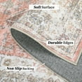 thumbnail image 5 of CAROMIO Washable Living Room Rug Ultra Soft Rug Machine Washable Accent Rug Stain Resistant Ultra Thin Distressed Mats for Bedroom Living Room, 5' x 7' Orange, 5 of 7