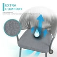 thumbnail image 3 of Nuu Garden 2 Piece Outdoor Aluminum Chair Set, Woven Rope Conversation Chairs with Seat Cushions, Dark Gray, 3 of 10