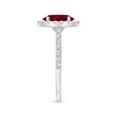 thumbnail image 6 of ANGARA Natural Oval 2 ct Ruby Halo Ring with Diamond Accents in 14K White Gold for Women (Size-9x7mm) | July Birthstone, Birthday, Anniversary, Jewelry Gift for Women | Natural Ruby Ring, 6 of 13