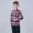 thumbnail image 5 of OKSALE Toddler Boys Button Down Western Shirt for 6 Months - 8 Years School Uniform Shirts Dressy Buffalo Plaid Tops Kids Boy Long Sleeve Blouse Gifts for Boys Age 4, 5 of 8