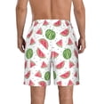 thumbnail image 3 of Naloa Hand Drawn Watermelon Men's Beach Shorts, Surfing shorts, Swim trunks, Quick Dry Swim Trunks for Surfing Beach Fun - Small, 3 of 9