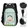 thumbnail image 3 of Balery White Bunny Bottom And Easter Eggs Mochila con carga USB para hombre y mujer - Mochila impermeable y antirrobo para portátil con puerto USB para viajes, trabajo, estudios y universidad, 3 of 7