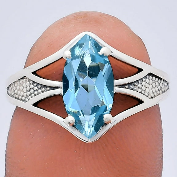 Natural Sky Blue Topaz 925 Sterling Silver Ring s.6 Jewelry R-1727 AGR1010_A_6