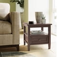 thumbnail image 2 of Trent Home Solid Wood 20" W Rectangle End Table in Warm Walnut Brown, 2 of 9