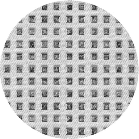 

Ahgly Company Indoor Round Patterned Platinum Gray Area Rugs 8 Round