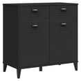 thumbnail image 4 of vidaXL Highboard VIKEN Anthracite Gray 31.5"x15.7"x74.8" Solid Wood Pine, 4 of 25